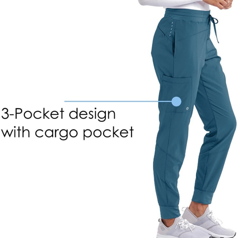 Barco Once Womens Kira jogger scrub pants - pacific blue